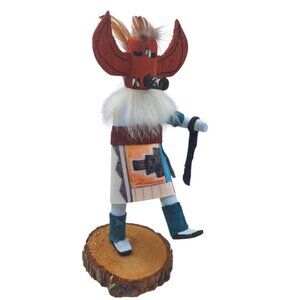 Kachina‎ Handmade Doll 7 Inch Star Whipper AM Native American Indian Art Wooden